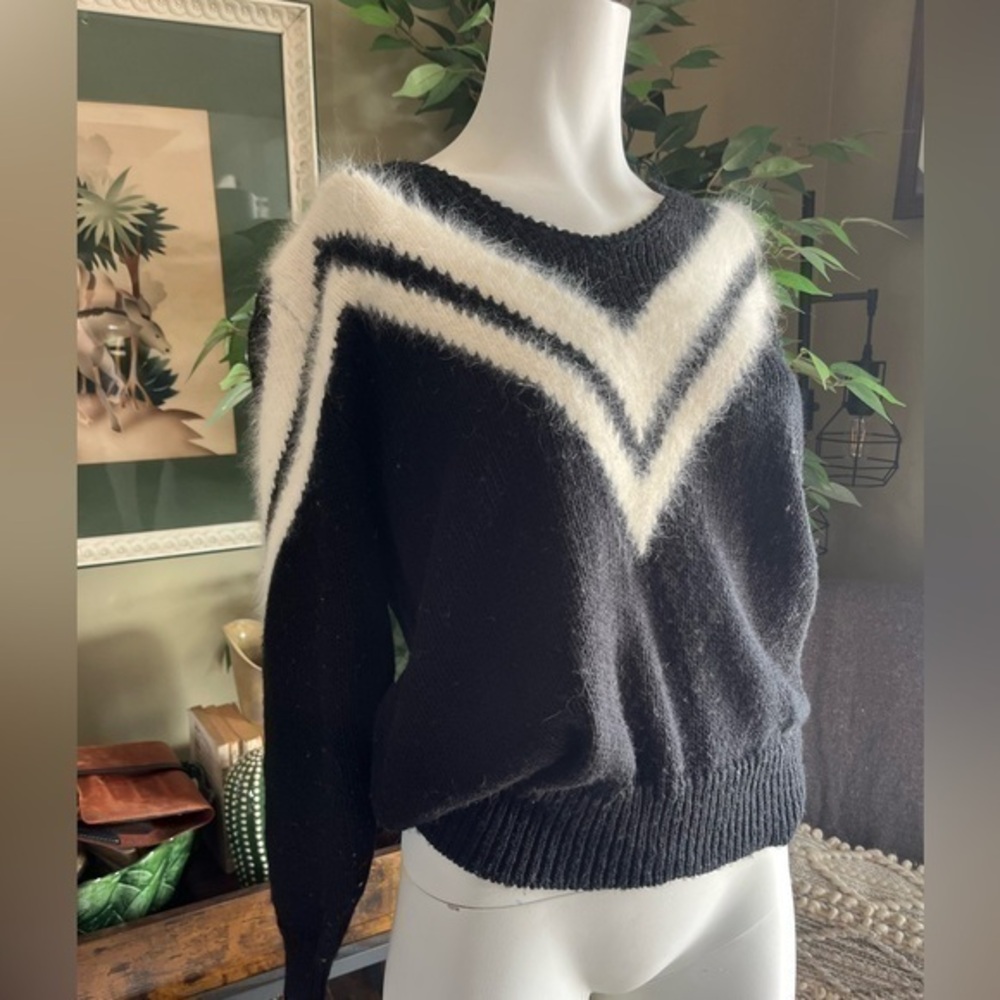 Vintage Angora blend Chevron Women's Sweater